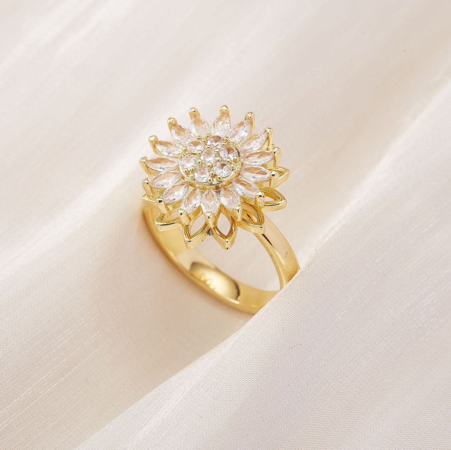 Sunflower Spinner Ring